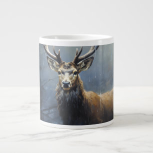 Wandering in Nature: Majestic Deer Large Coffee Mug