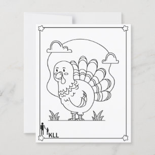 Wandering turkey colouring pages