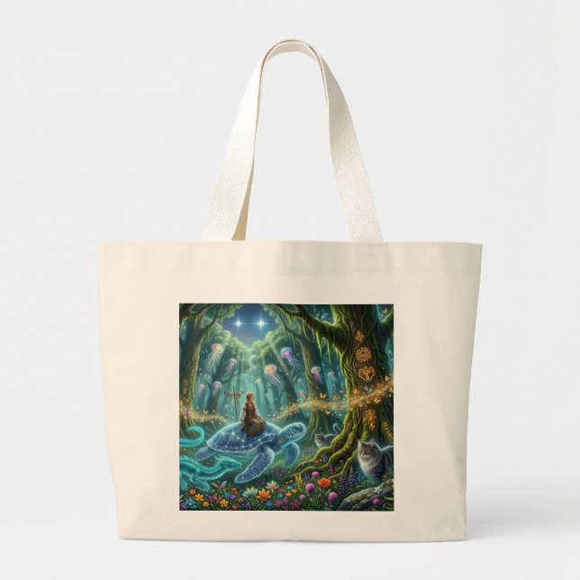 wandering turtle and mates tote bag (Front)