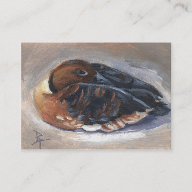 Wandering Whistling Duck aceo Art Card (Front)