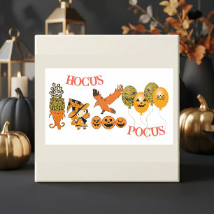 Wandering Witch Jack O Lanterns Raven Hocus Pocus Rectangular Sticker