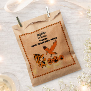 Wandering Witch Raven Halloween Pumpkins Birthday  Favour Bags