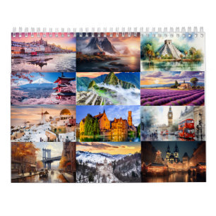 Wanderlust 2025: A Travel-Inspired Wall Calendar