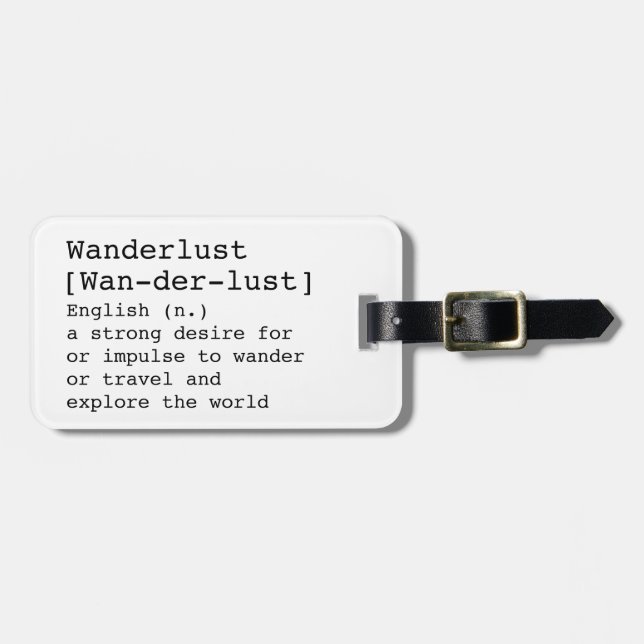 Wanderlust Bag Tag (Front Horizontal)