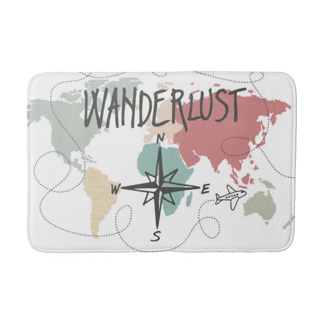 Wanderlust Bath Mat (Front)