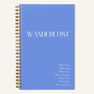 "Wanderlust" Blue Travel Journal