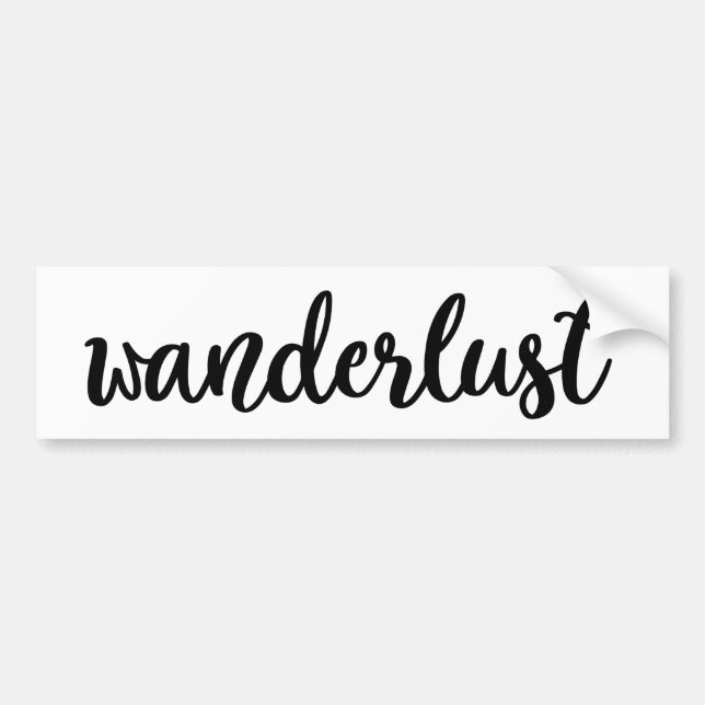 Wanderlust bumper sticker (Front)