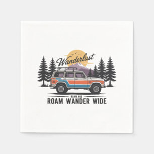 Wanderlust Camper - Roam and Roam Wander Wide Napkin