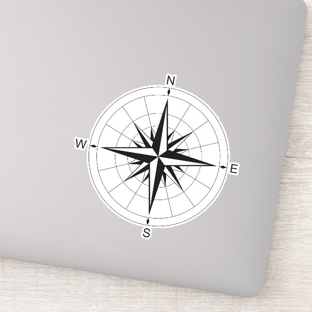 Wanderlust Chronicles: Retro Compass Rose Travel  (Detail)