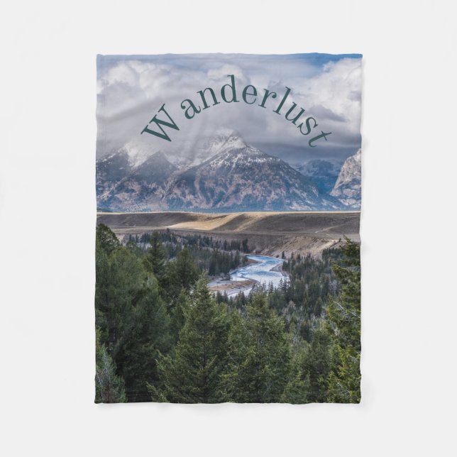 Wanderlust Fleece Blanket (Front)