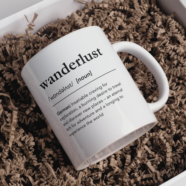 Wanderlust German Word Definition Traveller Coffee Mug (Creator Uploaded)
