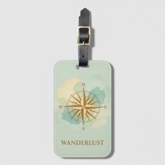 Wanderlust Luggage Tag (Front Vertical)