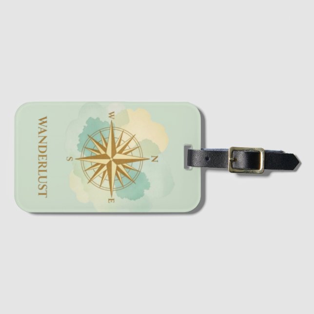 Wanderlust Luggage Tag (Front Horizontal)