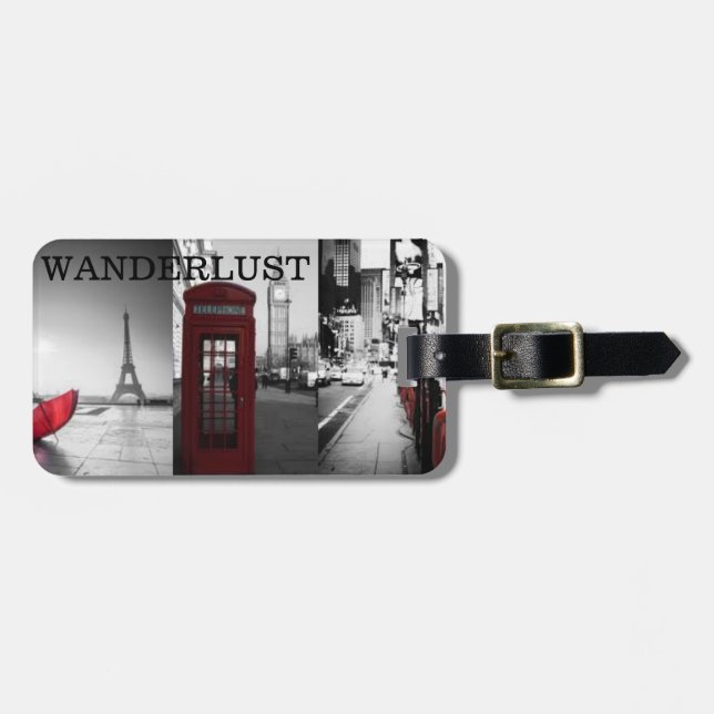 Wanderlust Luggage Tag (Front Horizontal)