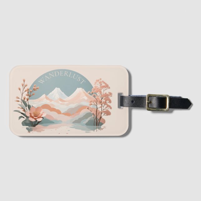 Wanderlust Mountain Landscape Adventure Travel Luggage Tag (Front Horizontal)