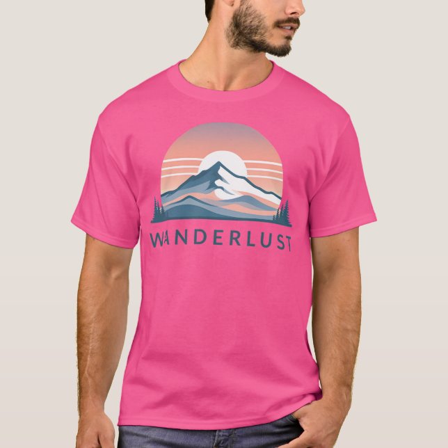 Wanderlust Mountain Sunset 	 Alpine Glow T-Shirt (Front)