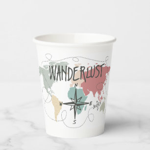 Wanderlust Paper Cups