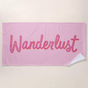 Wanderlust Pink Dream Doll Girly Dollcore Travel Beach Towel