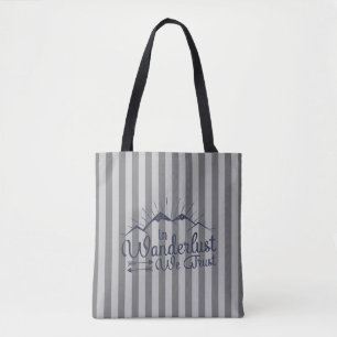 Wanderlust Striped Tote Bag