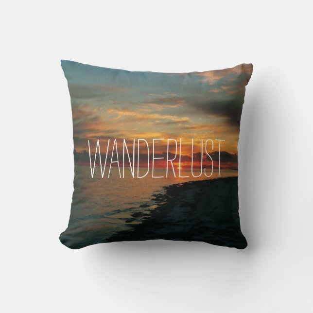 Wanderlust, throw pillow (Front)