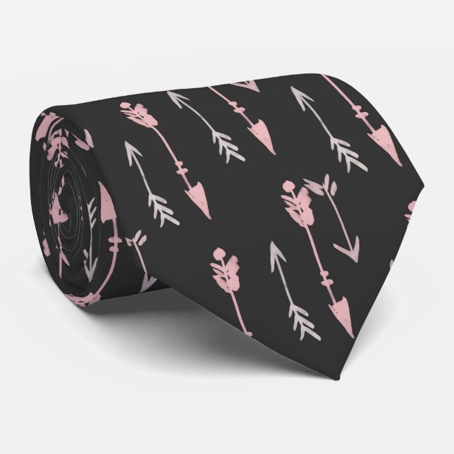 Wanderlust Travel Pattern Neck Tie (Rolled)