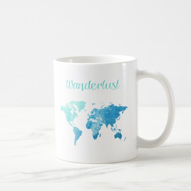 Wanderlust Watercolor Mug (Right)