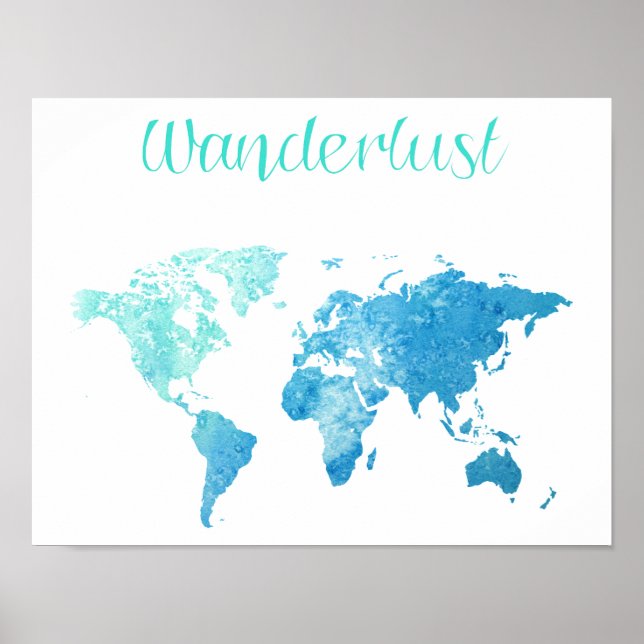 Wanderlust Watercolor Poster (Front)