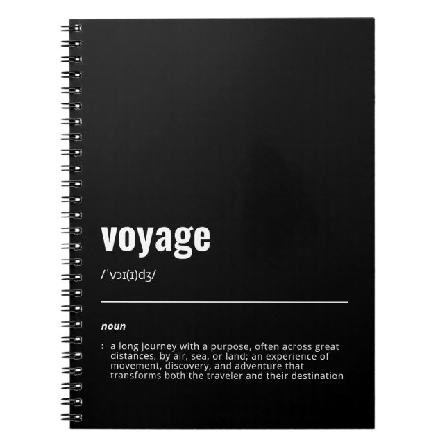 WanderTag - Voyage Black Notebook (Front)