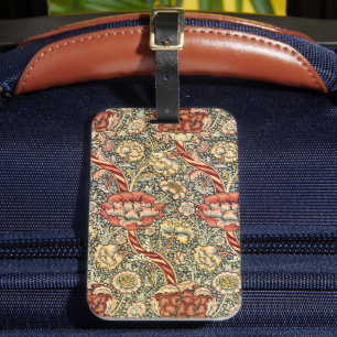 Wandle by William Morris, Vintage Textile Fine Art Luggage Tag