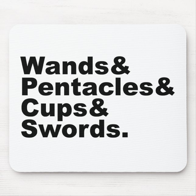 Wands & Pentacles & Cups & Swords | Tarot Cards Mouse Pad (Front)