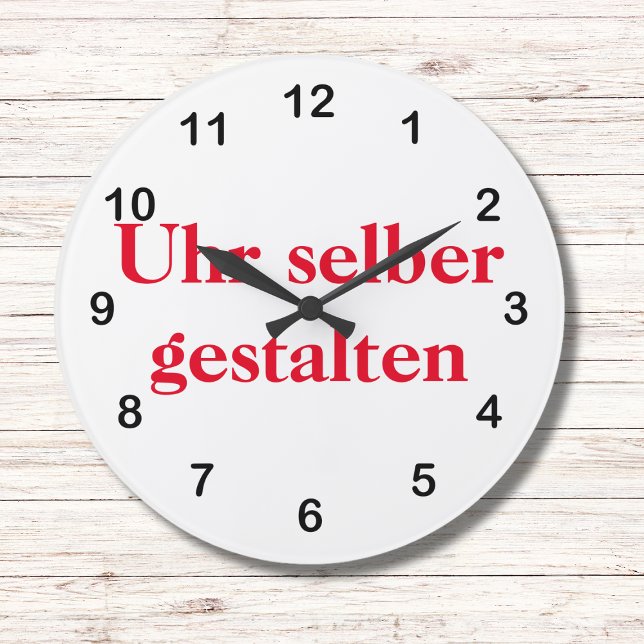 Wanduhr selber gestalten large clock (Creator Uploaded)