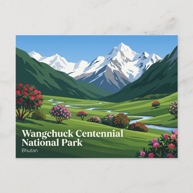 Wangchuck Centennial National Park Bhutan Postcard (Front)