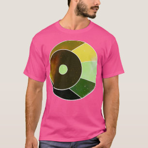 Waning Crescent Moon green and yellow T-Shirt