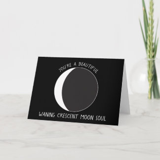 Waning Crescent MOON Phase Greeting Card