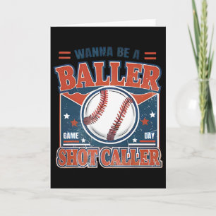 Wanna Be A Byller Shot-caller Retro Bysebyll Game Card
