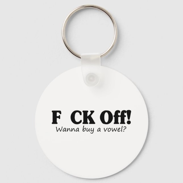 Wanna Buy A Vowel Key Ring (Front)