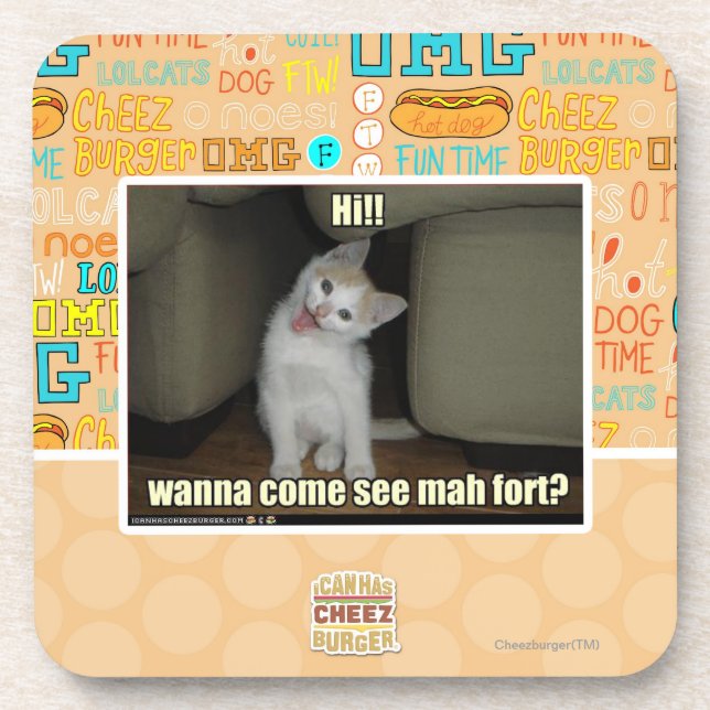 Wanna come see mah fort? coaster (Front)