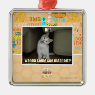 Wanna come see mah fort? metal tree decoration