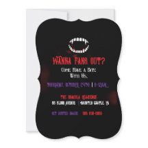 Wanna Fang Out? Halloween Invitation