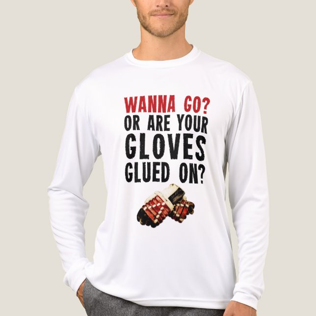 Wanna Go? Hockey Enforcer Tri-Blend Shirt (Front)