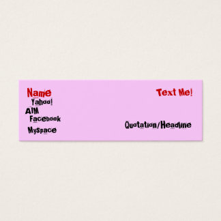 Wanna [ hang out? ] Profile Card