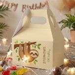 Wanna hang out? sloth kids birthday favour box<br><div class="desc">Celebrate in chill style with this adorable sloth birthday item 🦥🎈 Perfect for a relaxed,  fun-filled party with sweet vibes and big smiles 🎂✨ Cute,  playful,  and fully customizable for your special day! 💛🎉</div>