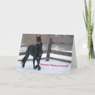 Wanna Horse... - Customised Holiday Card