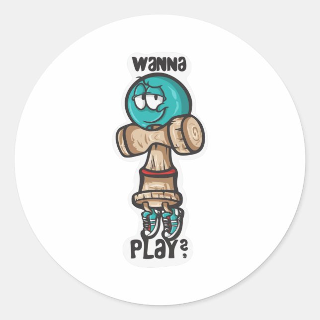 Wanna Play Classic Round Sticker (Front)