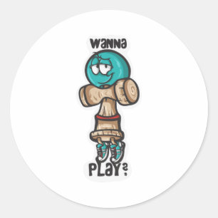 Wanna Play Classic Round Sticker