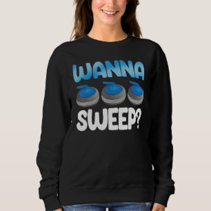 Wanna Sweep Curling Men World's Greatest Curling D Sweatshirt