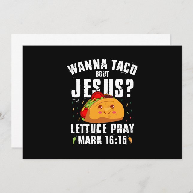 Wanna Taco Bout Jesus Cinco de Mayo Christian  Invitation (Front/Back)