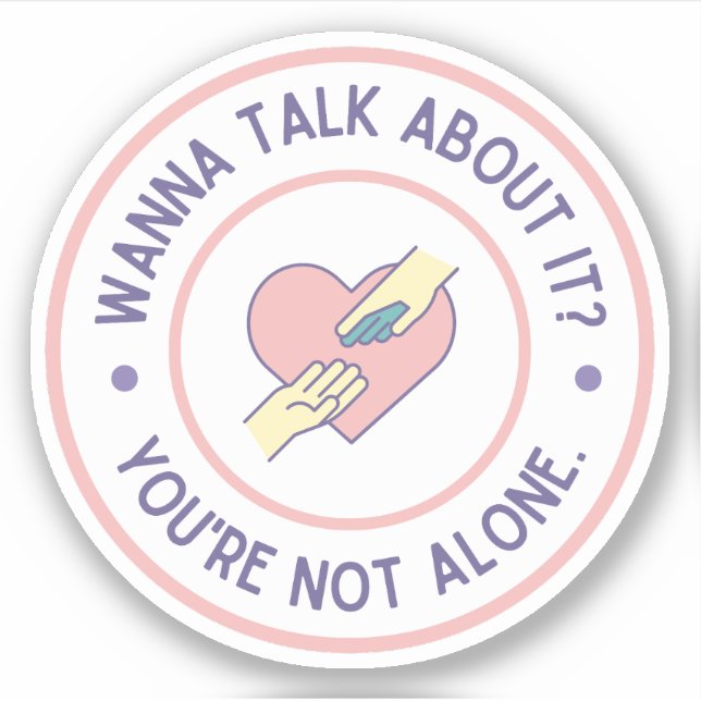 Wanna Talk About It? Pink Mental Health Awareness (Front)