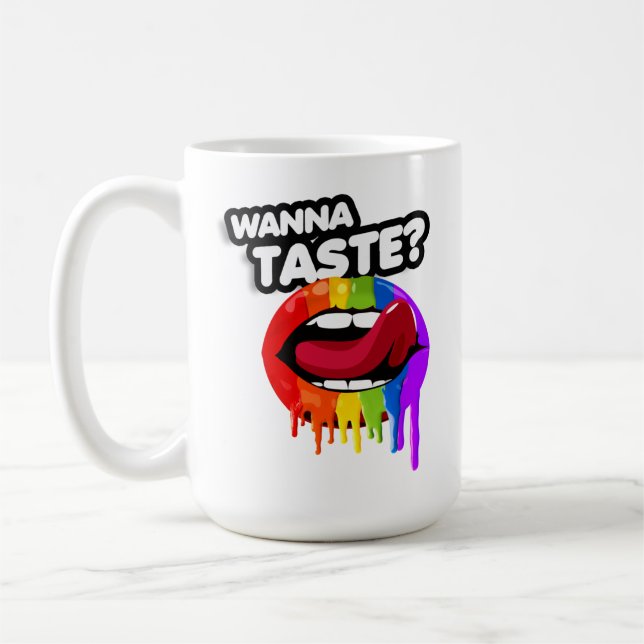 WANNA TASTE THE RAINBOW COFFEE MUG (Left)