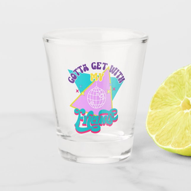 Wannabe Funny 90s Bachelorette Shot Glass (Front)